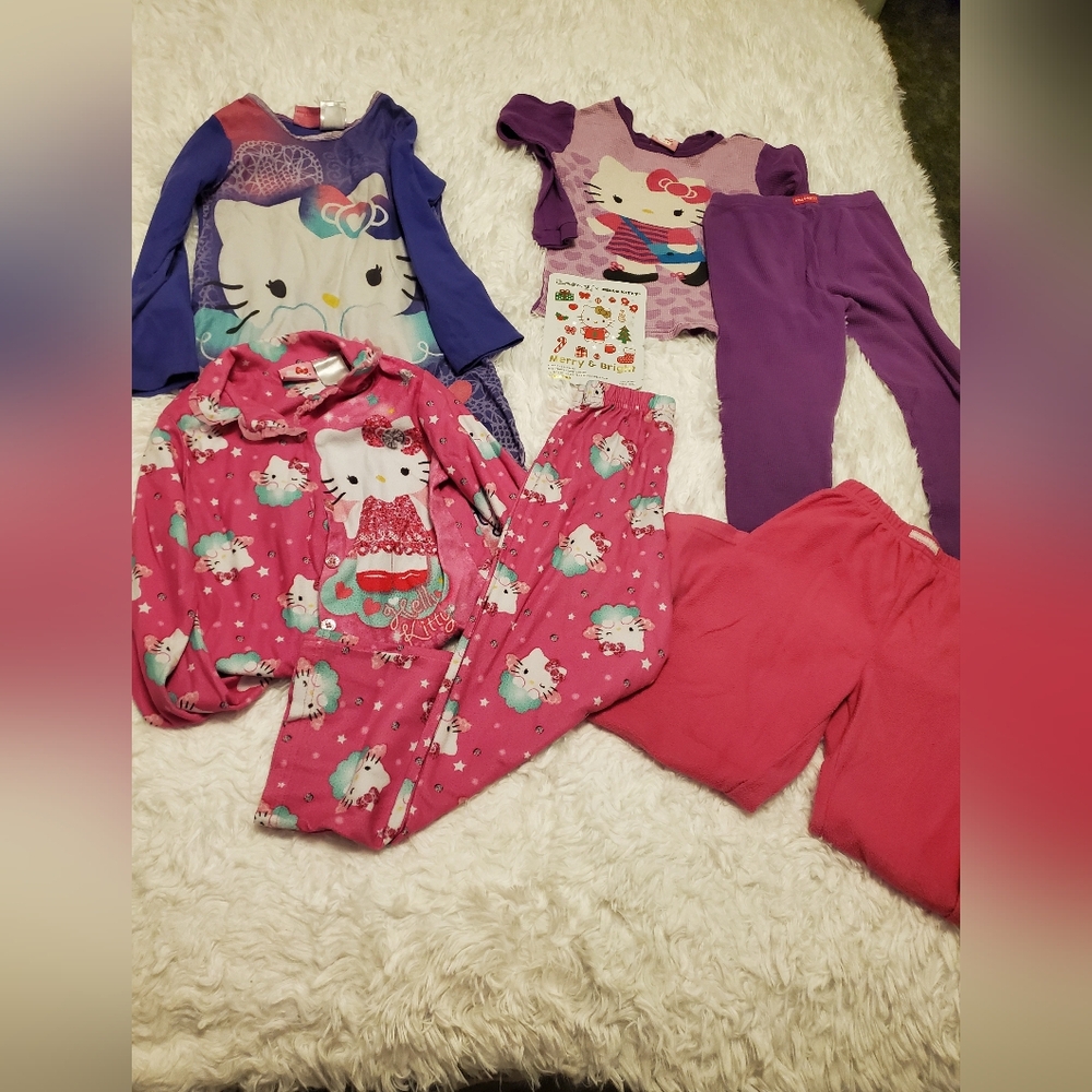 Hello Kitty Girls Pajama Lot Size 6